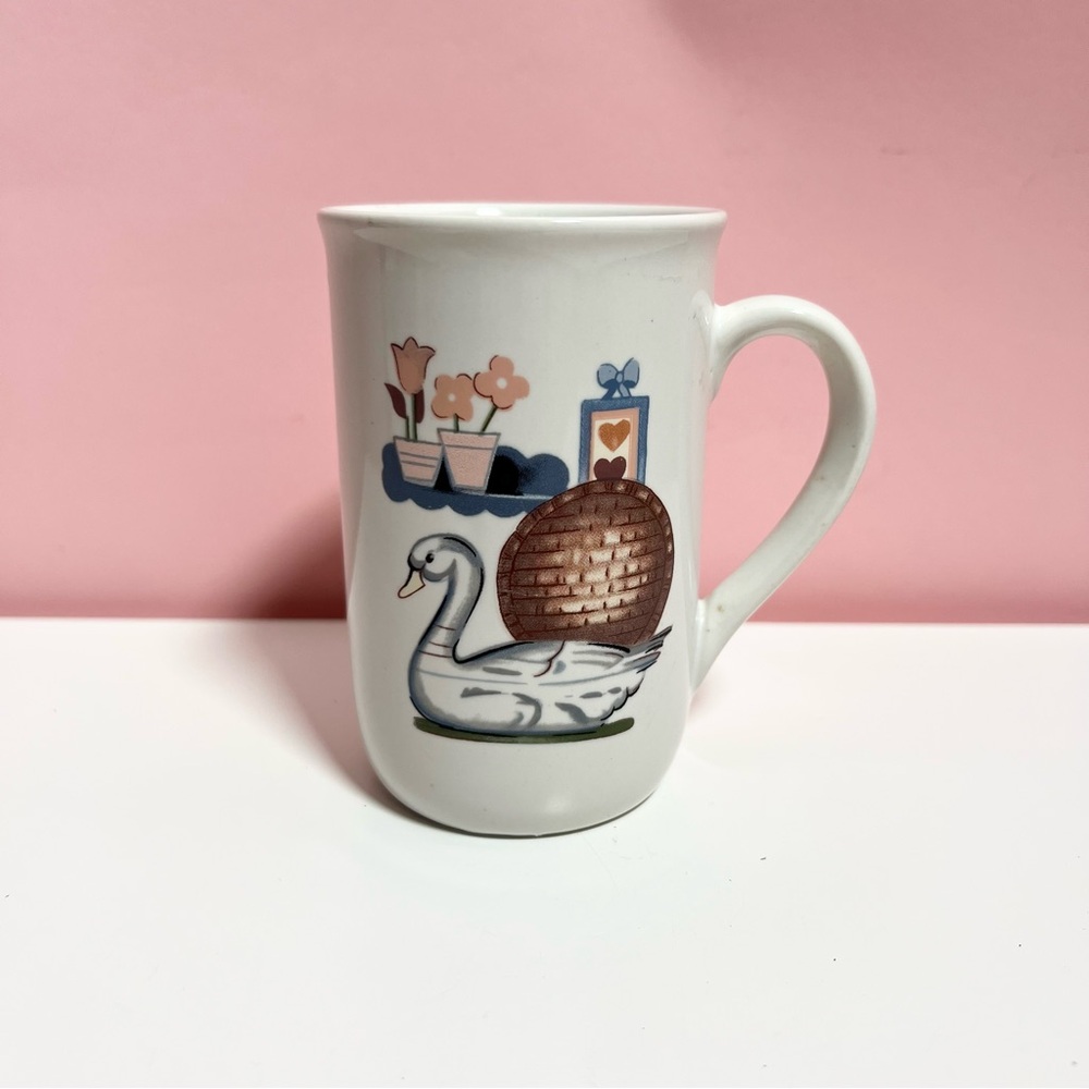 Vintage retro mid century swan mug